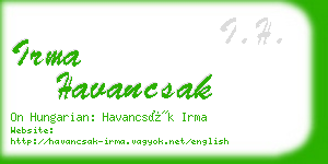 irma havancsak business card